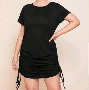 Shein Curve Plus Size Solid Drawstring Tee Dress 3XL